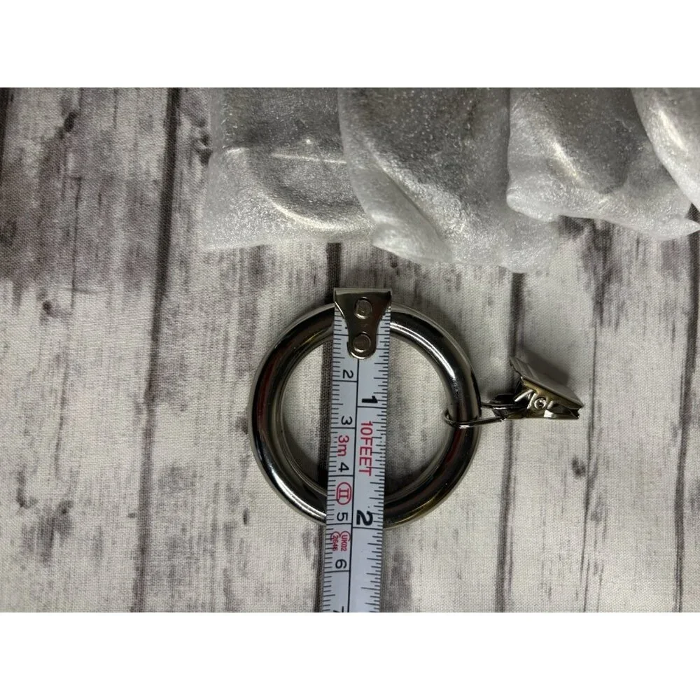 Pottery Barn Curtain Drape Clip Rings SEVEN‎ Small Nickel Finish NEW